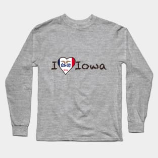 I Love Iowa Long Sleeve T-Shirt